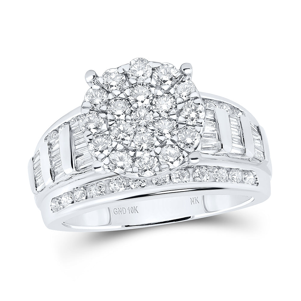 11/2CTW-NAT DIA NK FASHION ROUND RING 7 Daisy Joyeria