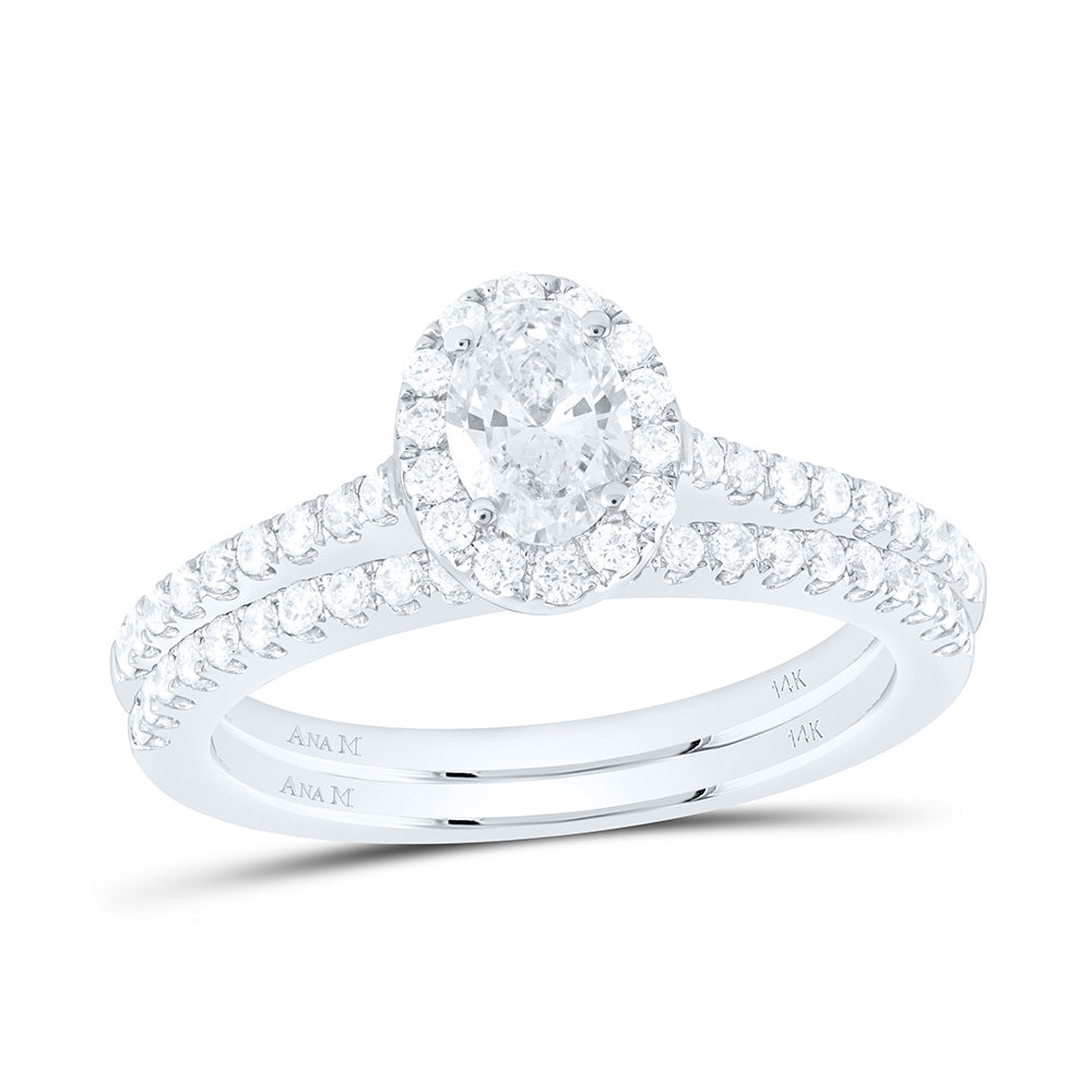 1CTW-DIA ANA M 1/2CT-COVAL BRIDAL SETS SINGLE HALO 7 Daisy Joyeria