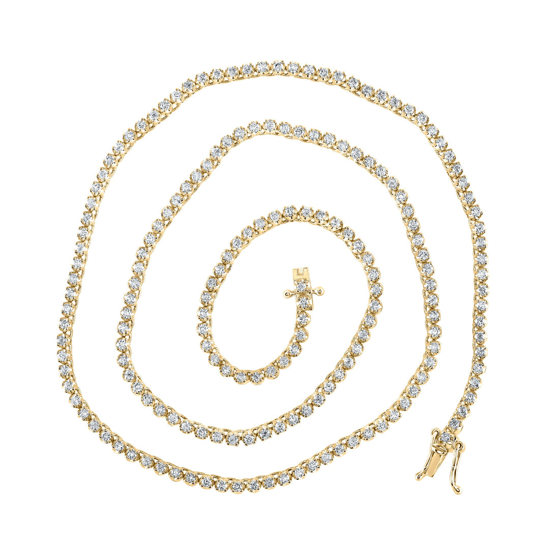 3 1/4CTW-DIA NK TENNIS CHAIN (18 INCH) Daisy Joyeria