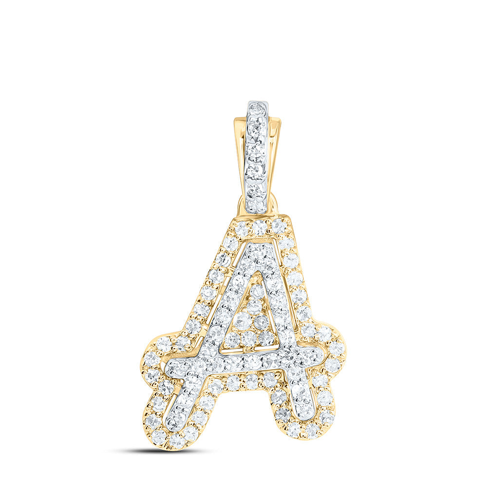 1/5CTW-DIA CN INITIAL "A" PENDANT Daisy Joyeria