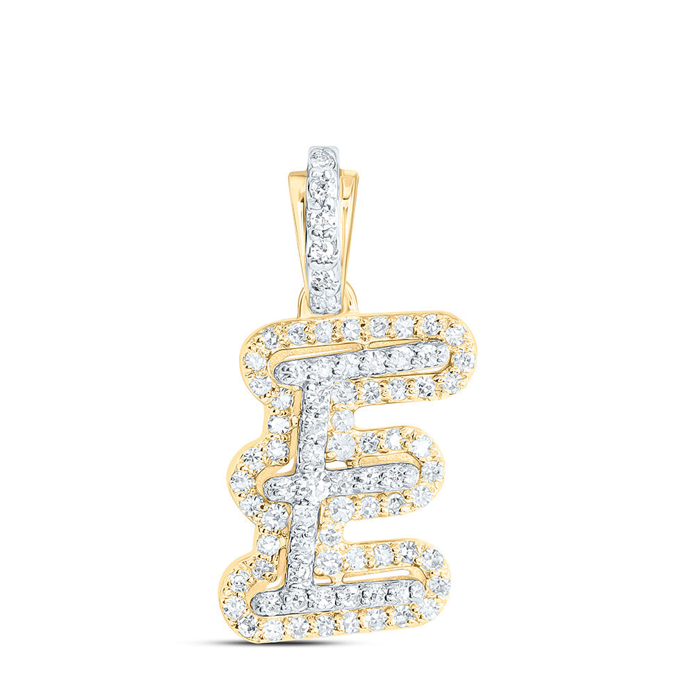 1/5CTW-NAT DIA CN INITIAL "E" PENDANT Daisy Joyeria