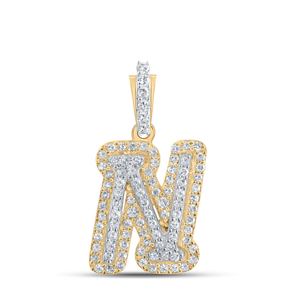 1/5CTW-NAT DIA CN INITIAL "N" PENDANT Daisy Joyeria