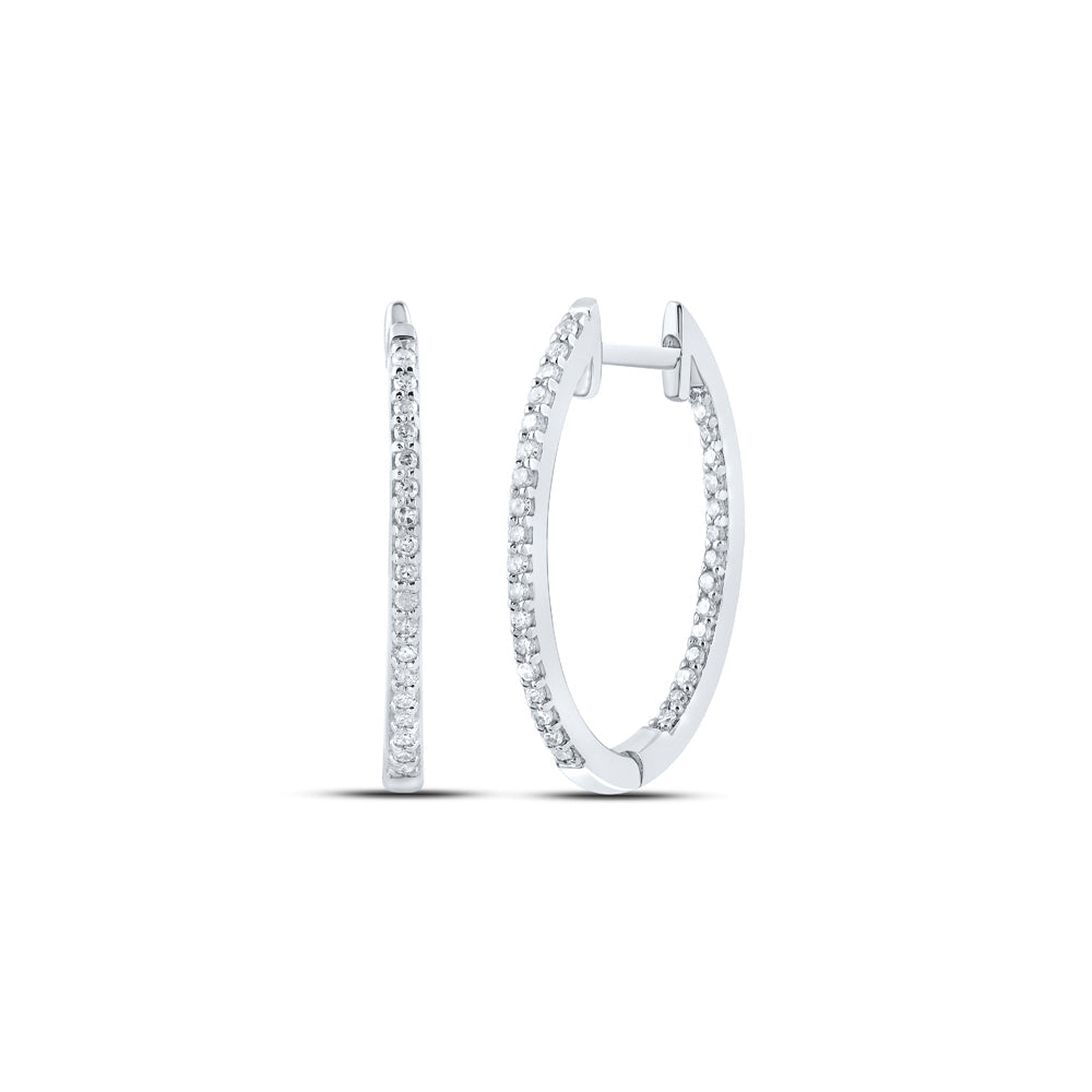 1/4CTW-DIA P1 GIFT HOOP EARRING Daisy Joyeria