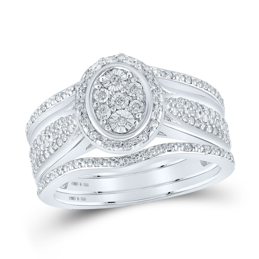 1/3CTW-DIA P1 GIFT OVAL BRIDAL SET 7 Daisy Joyeria