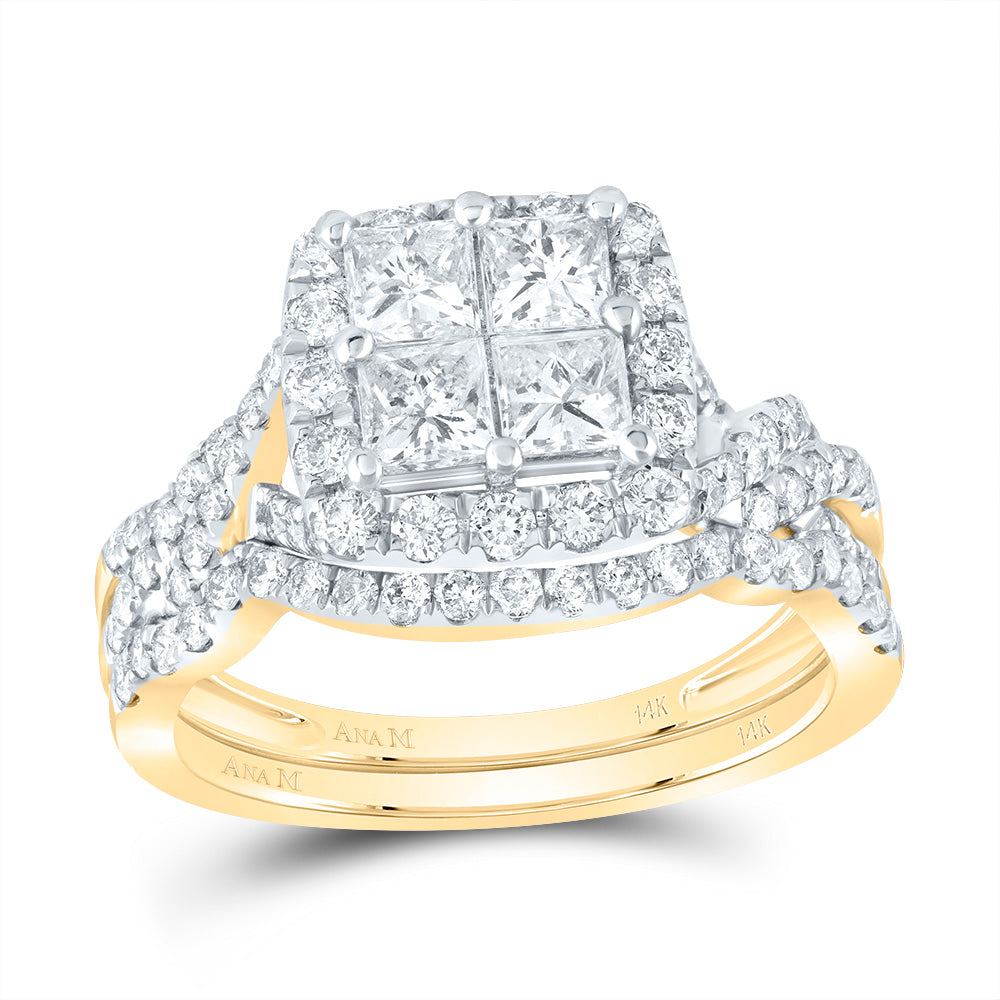 1 7/8CTW-DIA ANA M TESSERA INVISIBLE BRIDAL SET 7 Daisy Joyeria