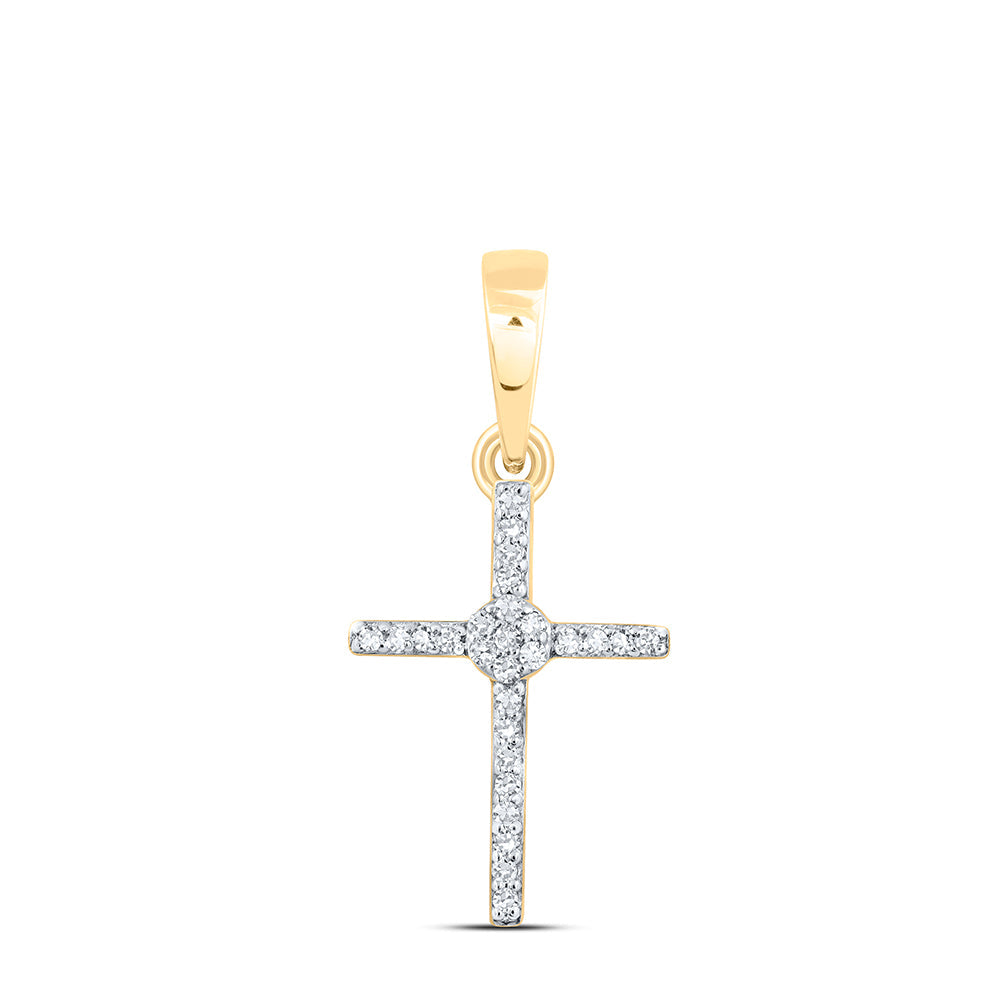 1/12CTW-DIA CN CROSS PENDANT Daisy Joyeria