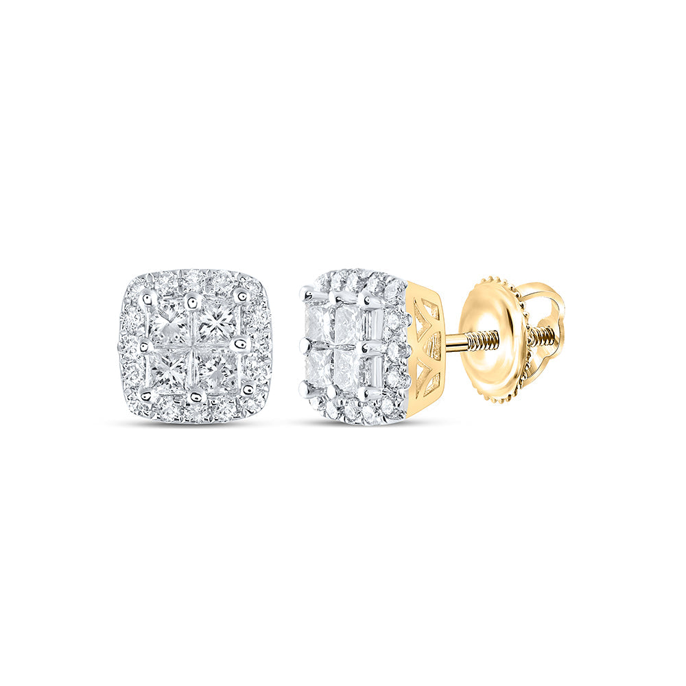 1CTW-DIA CN INVISIBLE CUSHION EARRING Daisy Joyeria