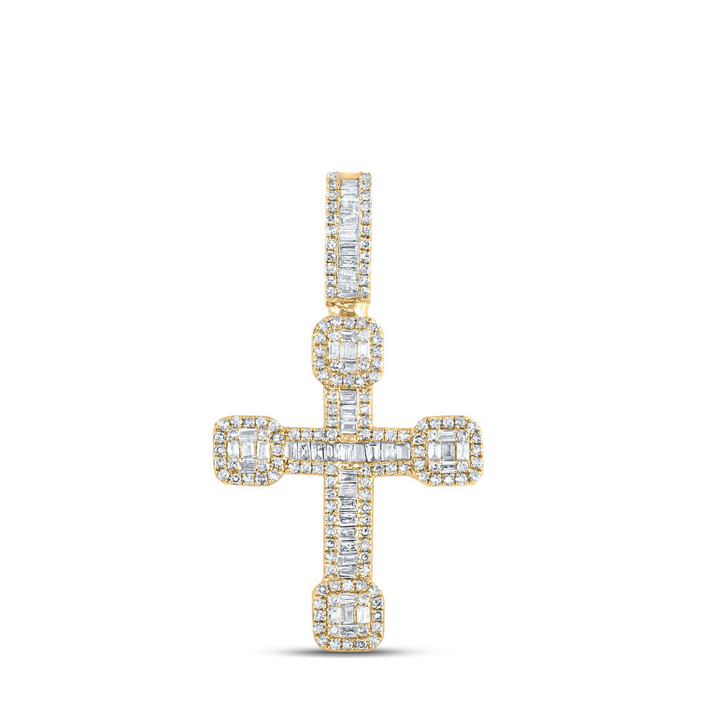1/2CTW-DIA NK MENS URN CROSS CHARM Daisy Joyeria