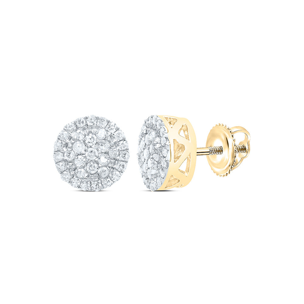 1/6CT-NAT DIA NK ROUND  EARRING Daisy Joyeria