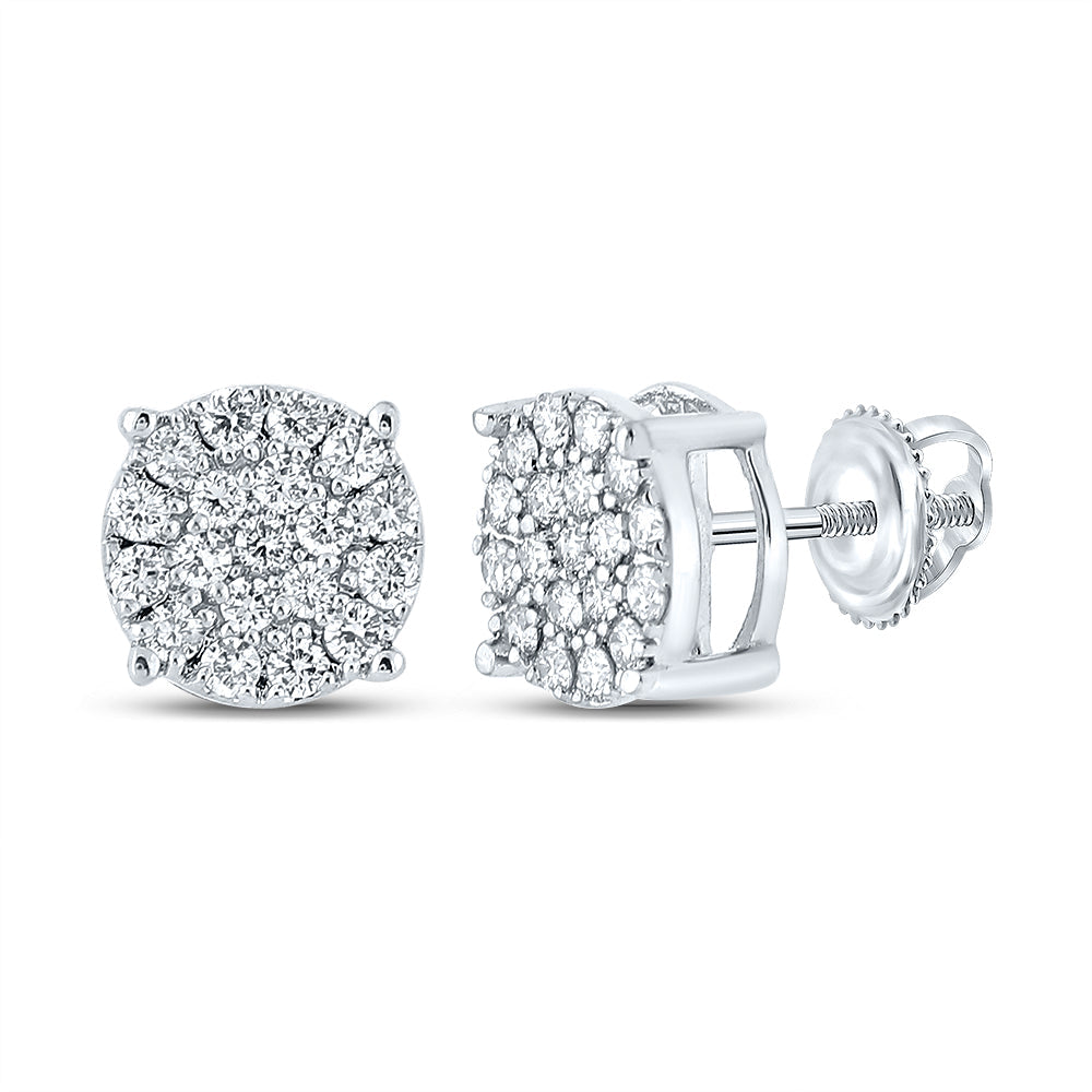 3/8CTW-DIA NK ROUND EARRING Daisy Joyeria