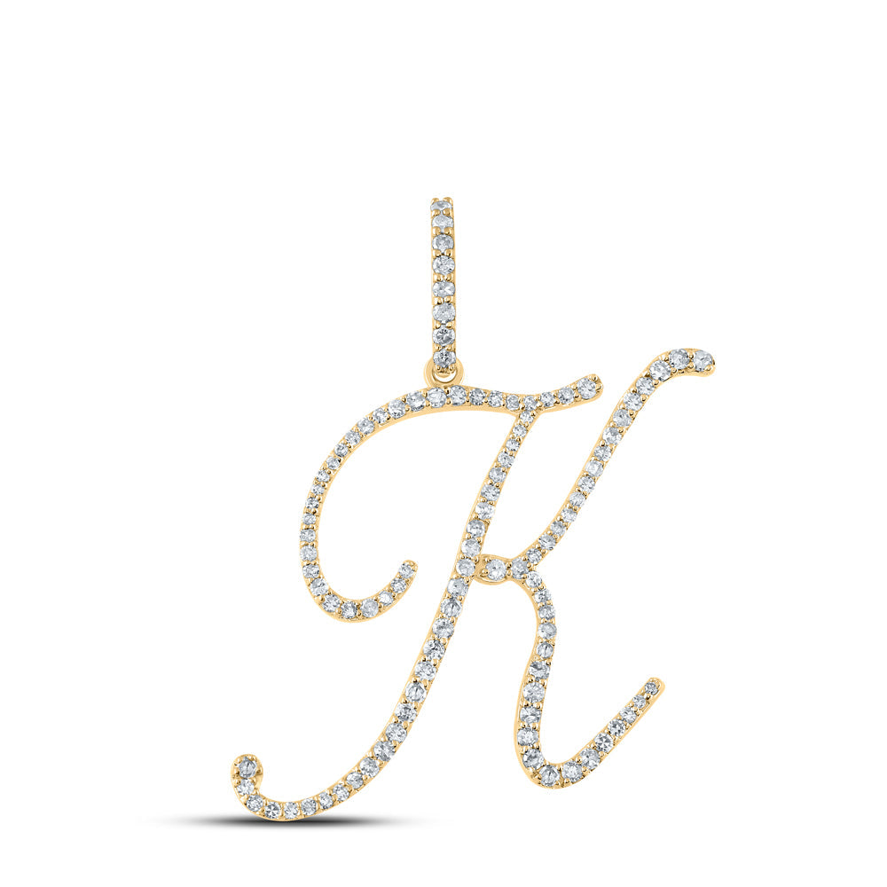 1/2CTW-DIA P1 INITIAL "K" GIFT PENDANT Daisy Joyeria