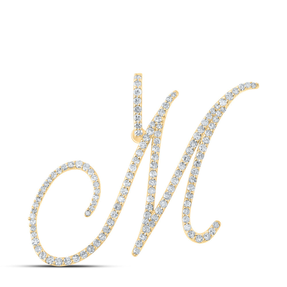 7/8CTW-DIA P1 INITIAL "M" GIFT PENDANT Daisy Joyeria
