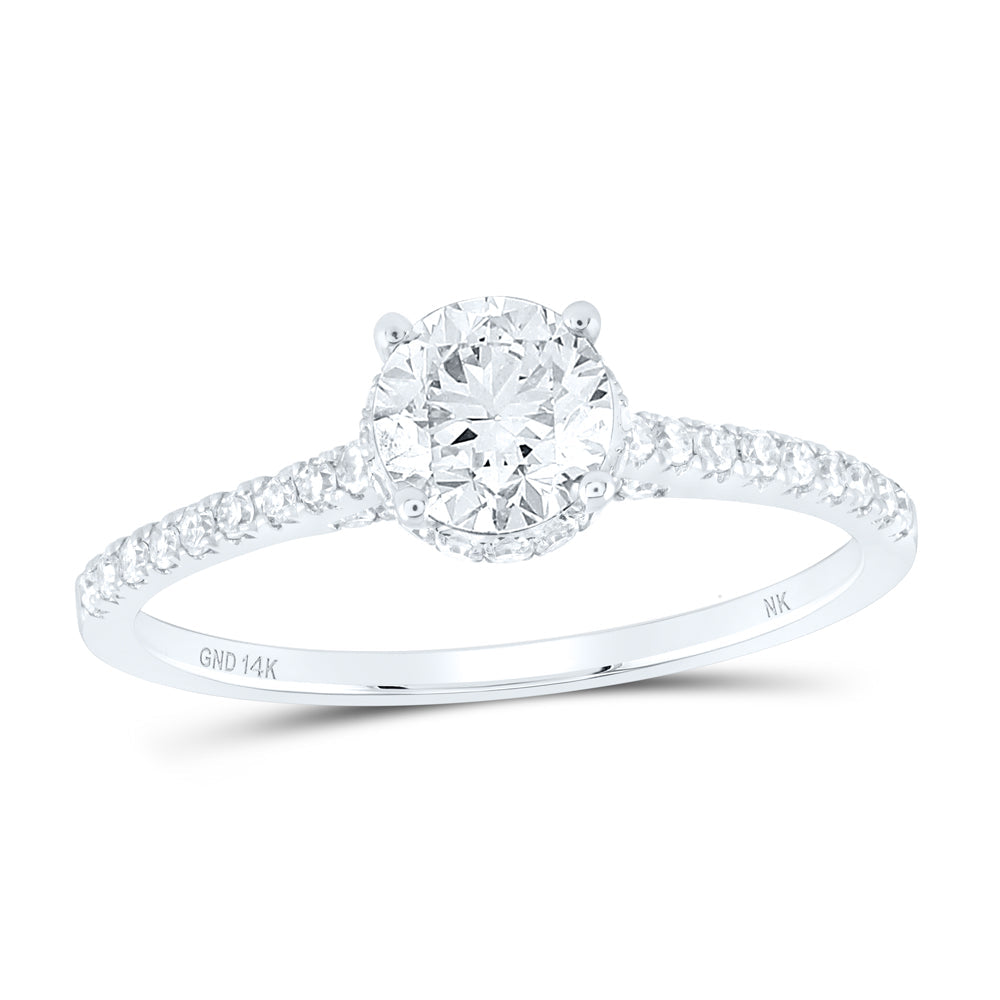 1CTW-DIA NK 3/4CT-CRD NO HALO ENGAGEMENT RING 7 Daisy Joyeria