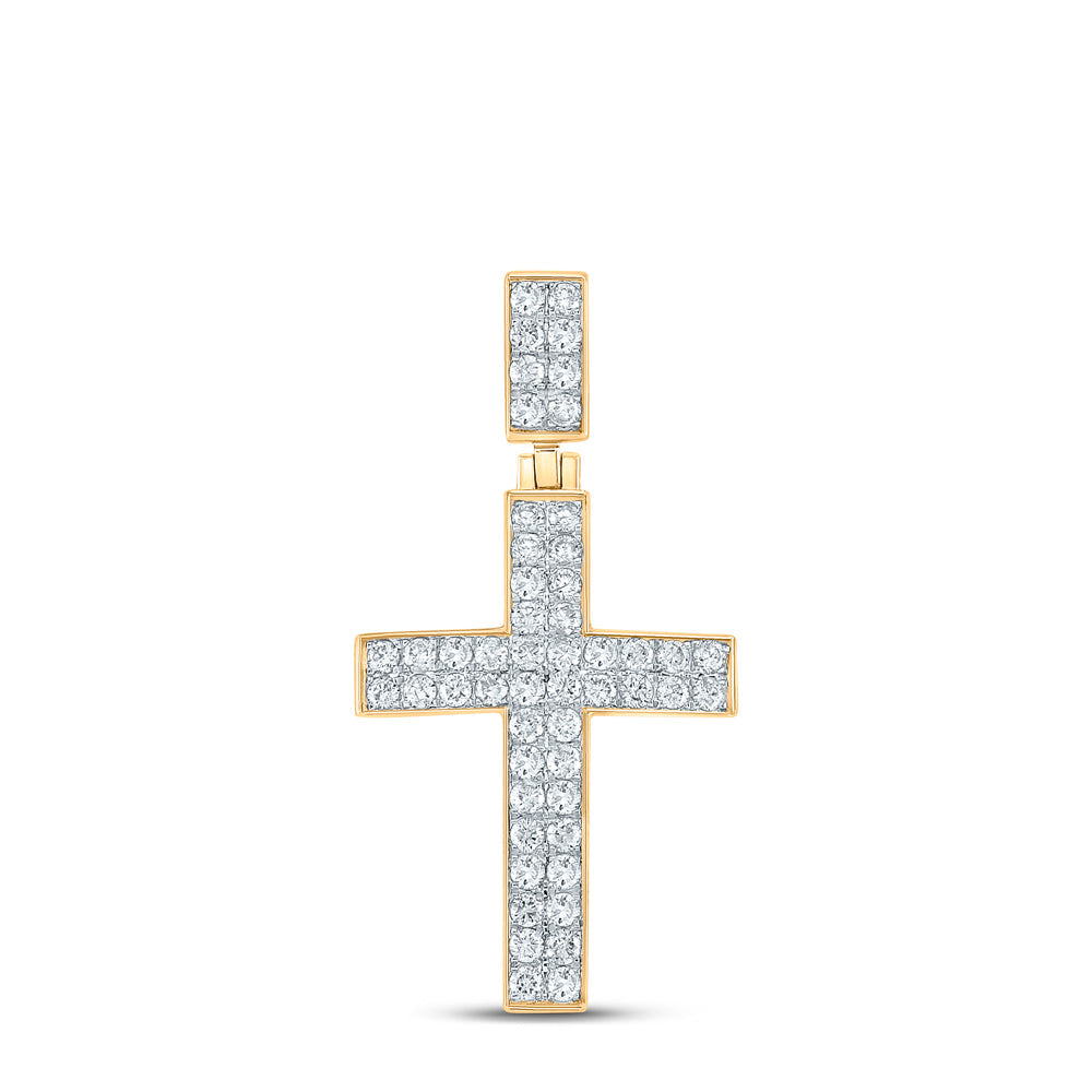 1CTW-DIA NK CROSS MENS CHARM Daisy Joyeria