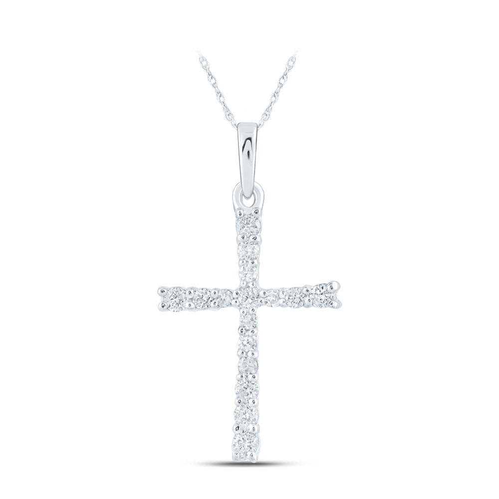 1/6CTW-DIA NK GIFT CROSS PENDANT Daisy Joyeria