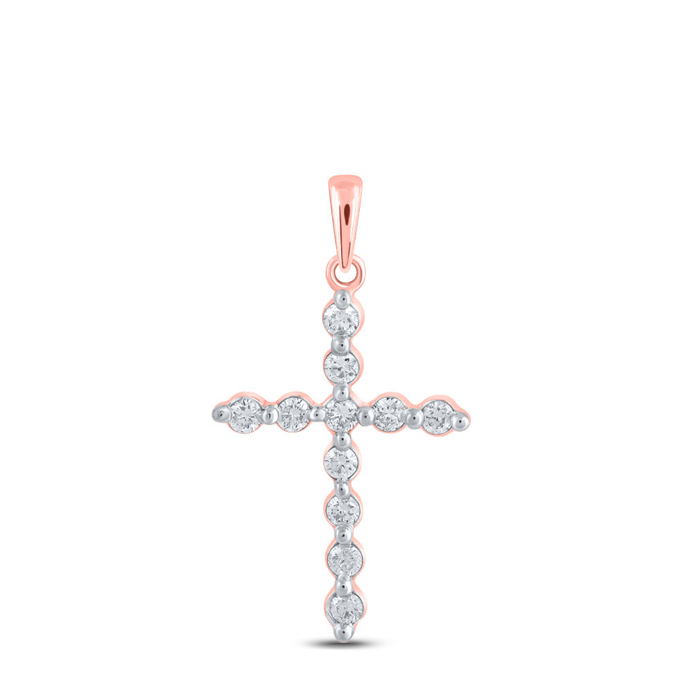 1/3CTW-DIA NK CROSS PENDANT Daisy Joyeria