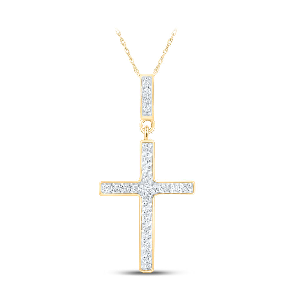 1/10CTW-NAT DIA NK GIFT CROSS PENDANT Daisy Joyeria