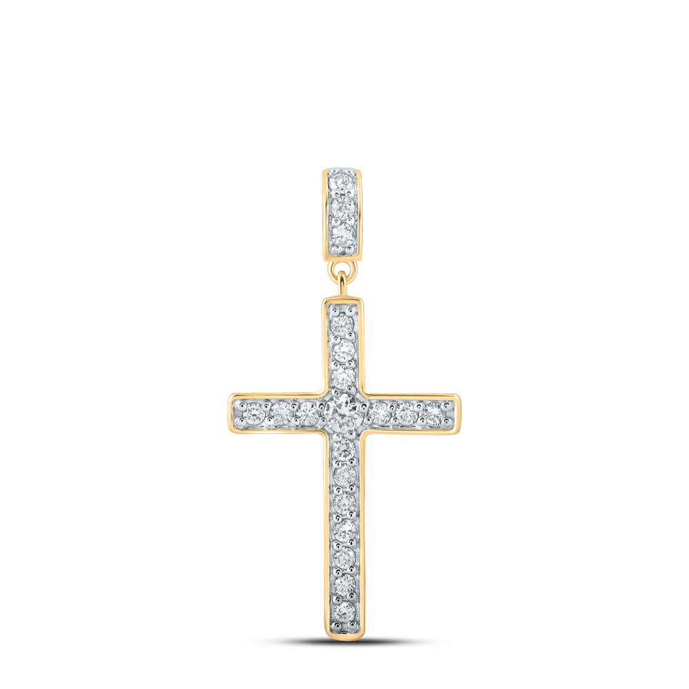 1/2CTW-DIA NK CROSS PENDANT Daisy Joyeria