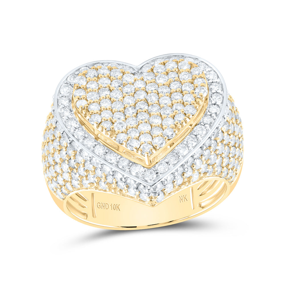 3CTW-NAT DIA NK FASHION HEART RING 7 Daisy Joyeria