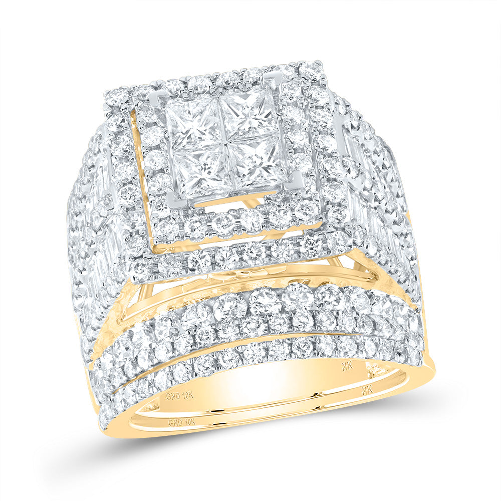 4 CTW-DIA NK TESSERA INVISIBLE BRIDAL SET 7 Daisy Joyeria