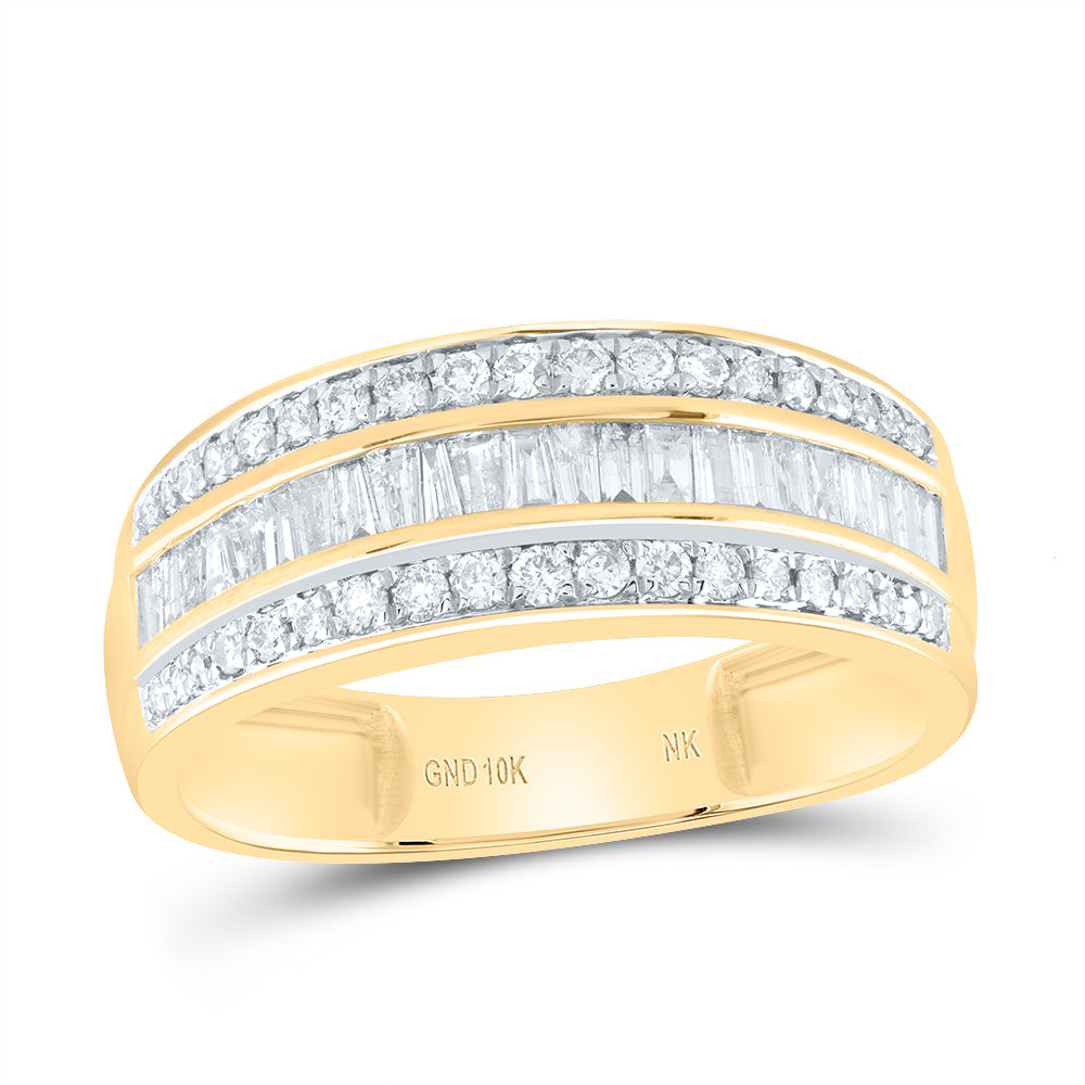 7/8CTW-DIA NK MENS BAND 10 Daisy Joyeria