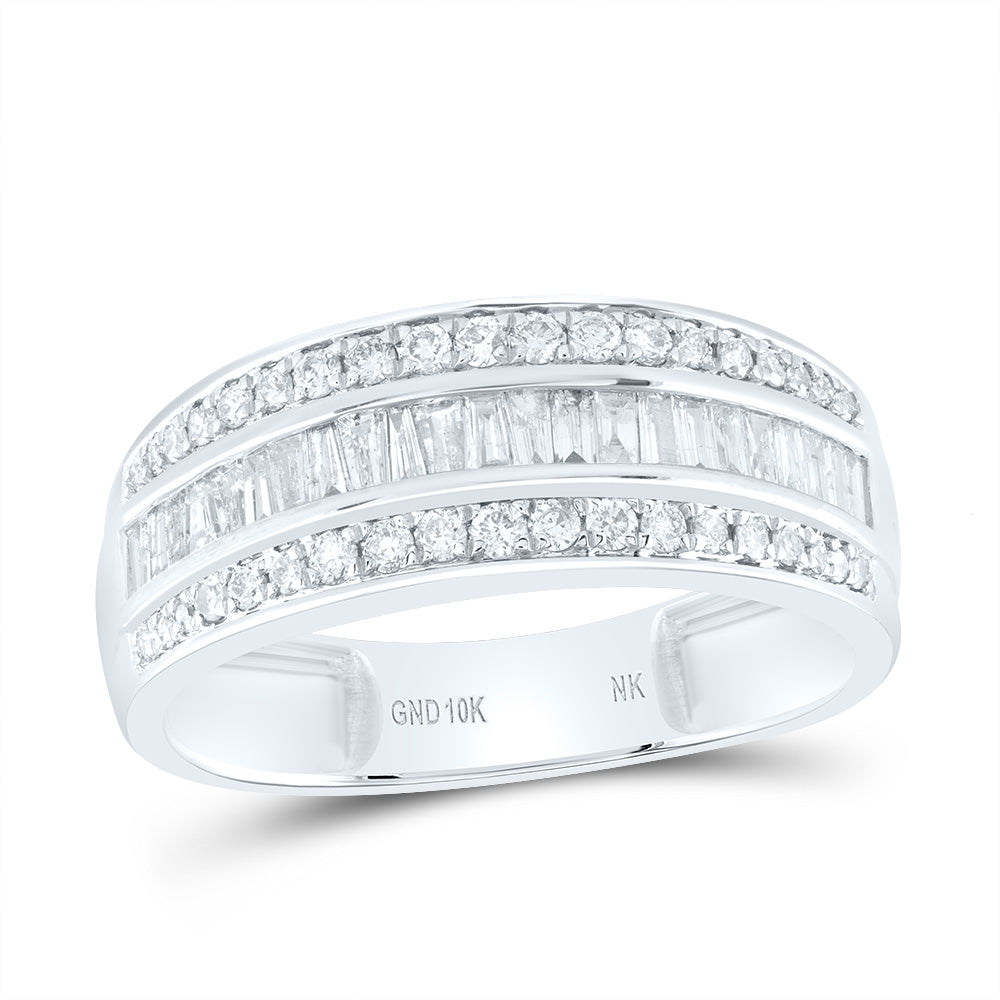 7/8CTW-DIA NK MENS BAND 10 Daisy Joyeria