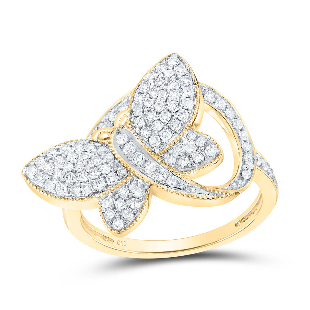 1/2CTW-DIA NK BUTTERFLY RING 7 Daisy Joyeria