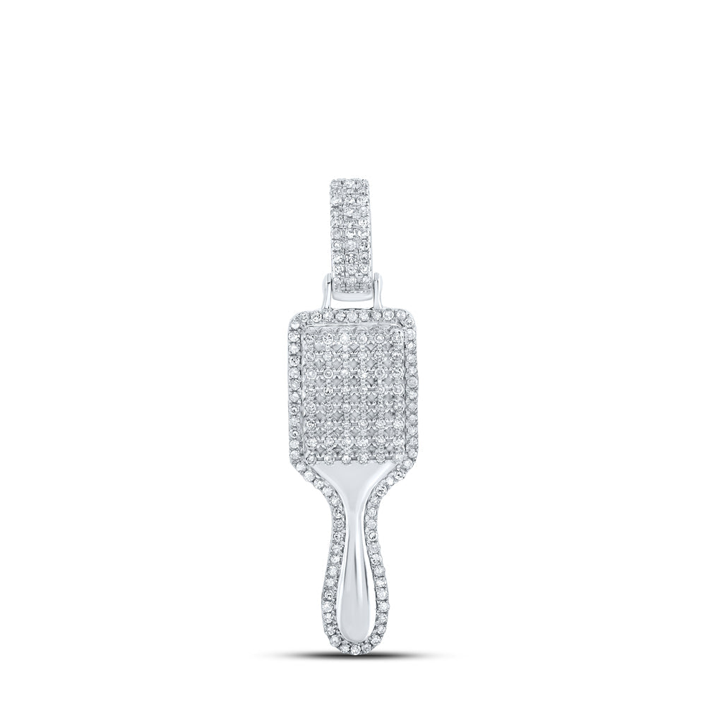 3/8CTW-DIA P1 HAIR BRUSH PENDANT Daisy Joyeria
