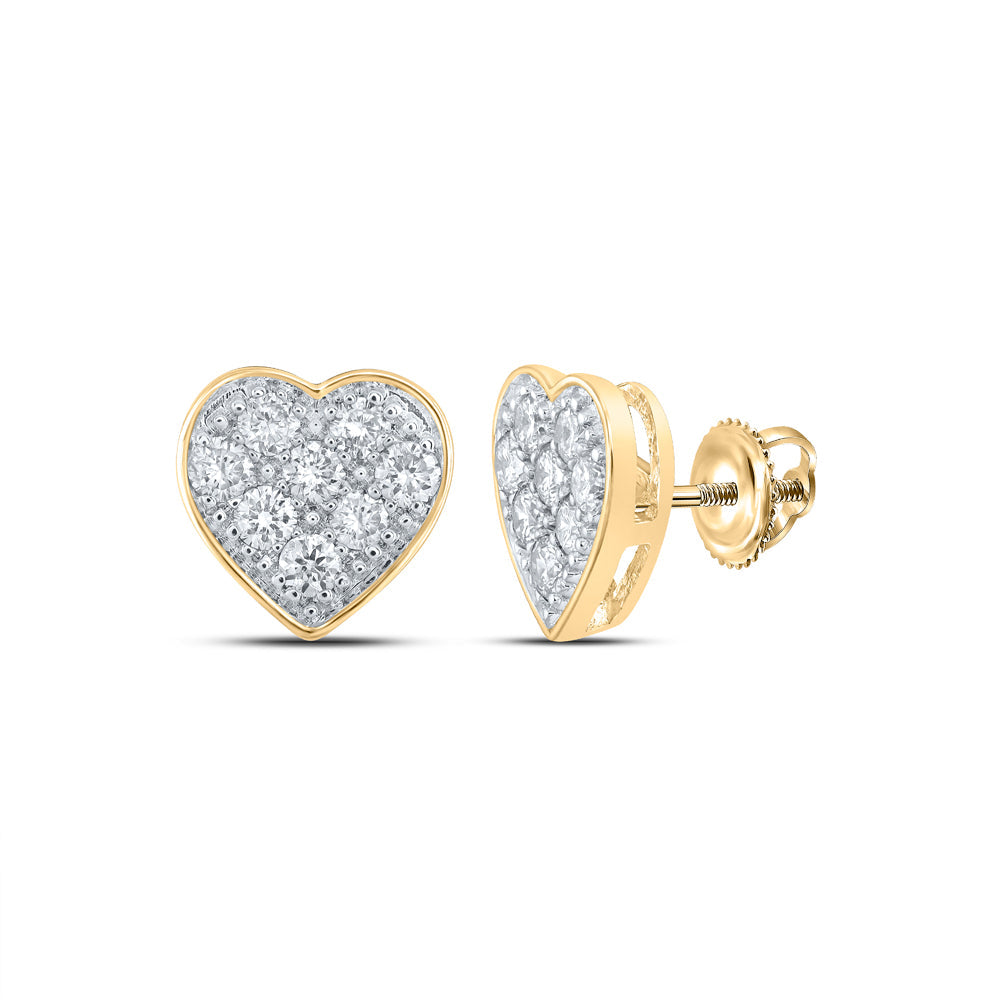 1/3 CTW-DIA NK FASHION HEART EARRING Daisy Joyeria