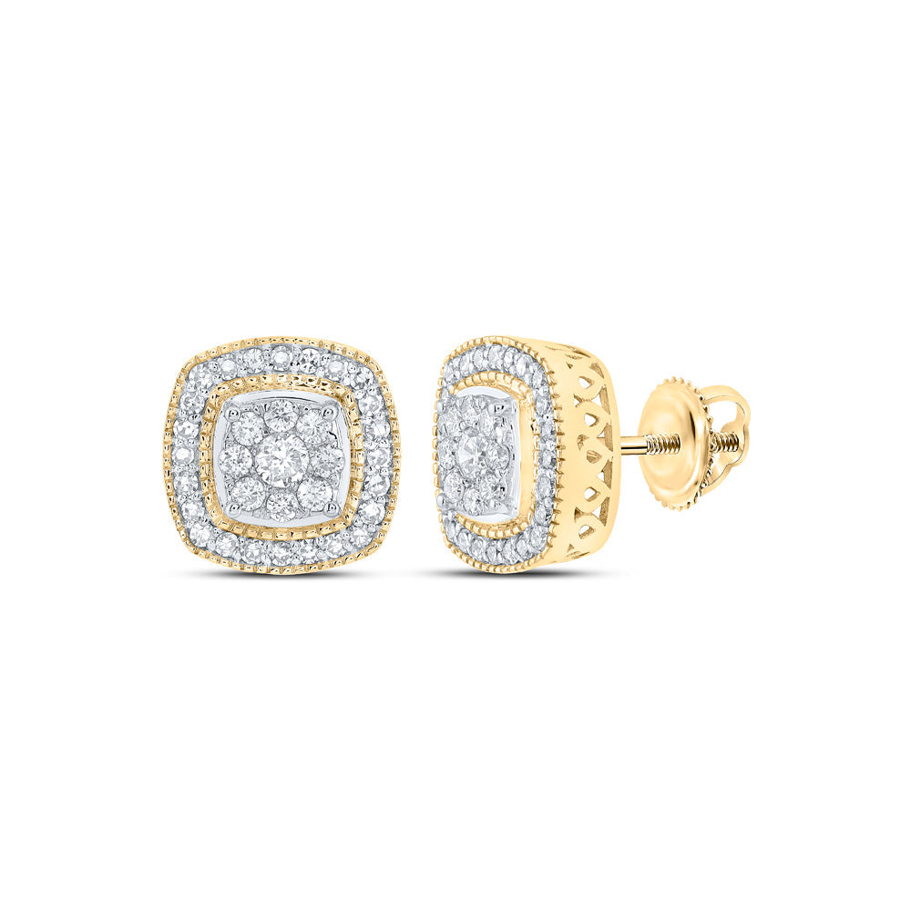 1/2CTW-DIA NK FASHION CUSHION EARRING Daisy Joyeria