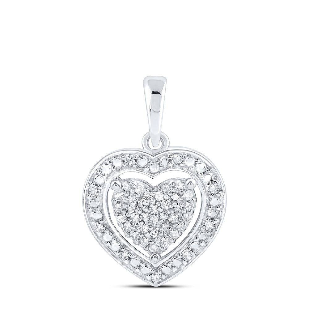 1/8CTW-DIA P2 GIFT HEART PENDANT Daisy Joyeria