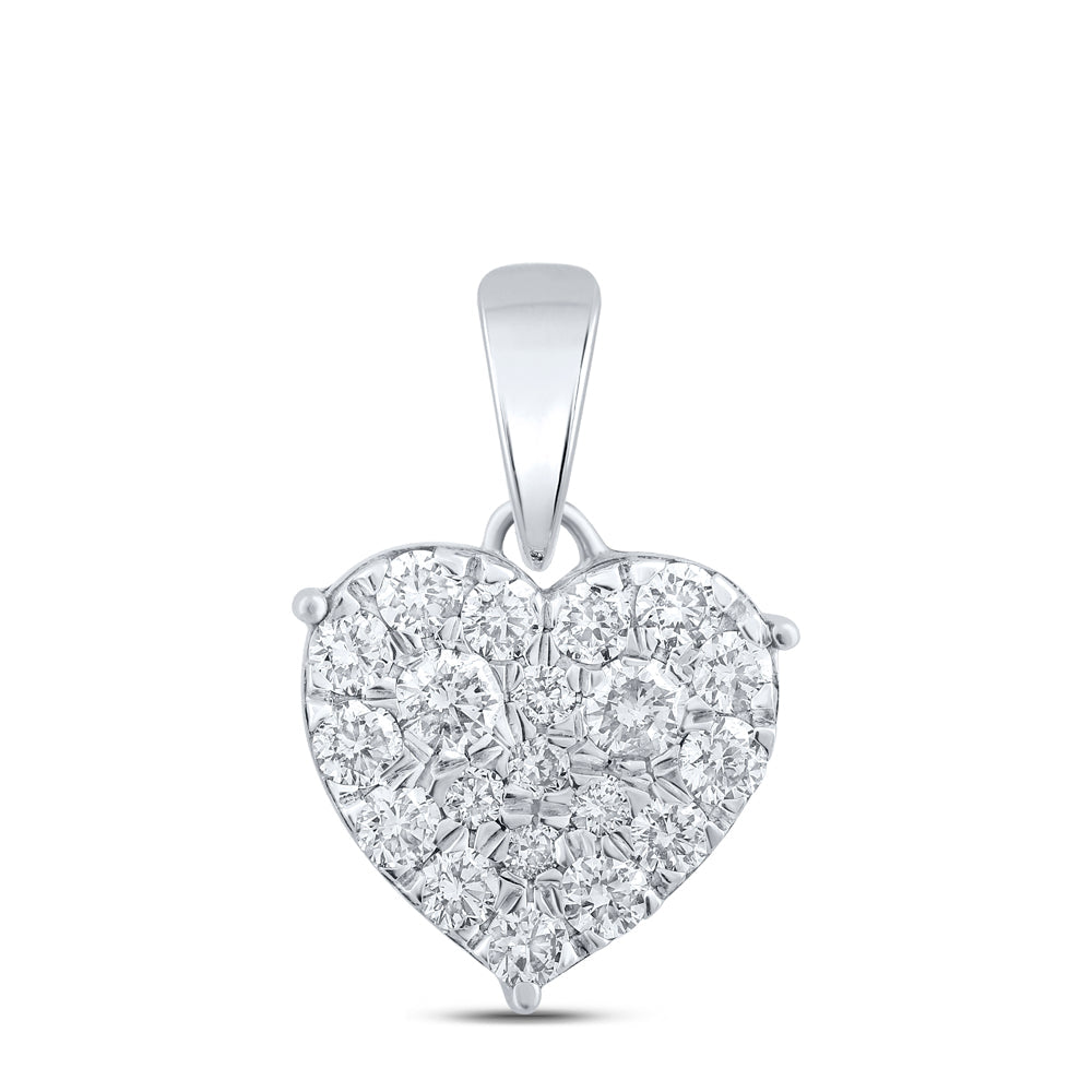 3/4CTW-NAT DIA NK HEART PENDANT Daisy Joyeria