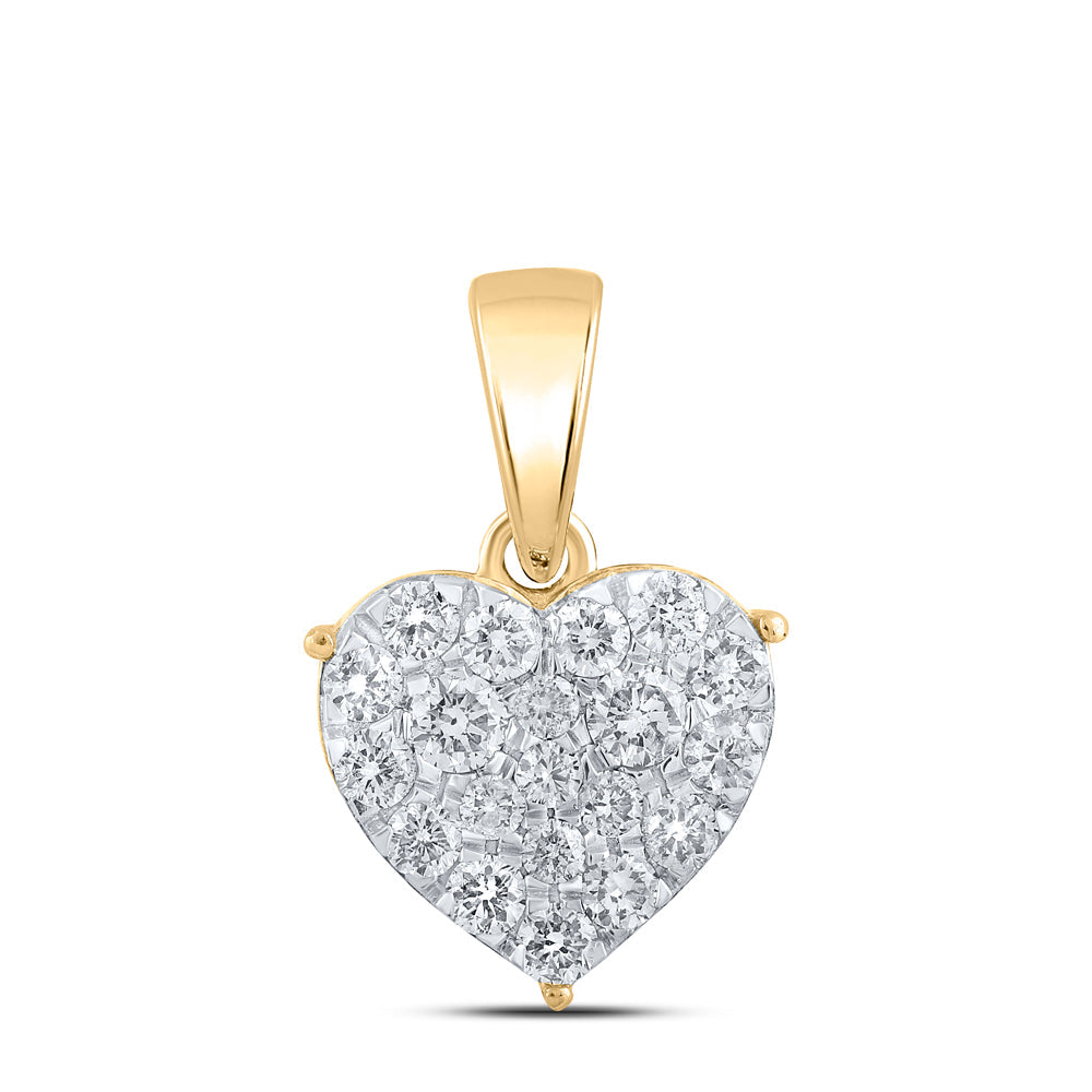 1/2CTW-NAT DIA NK HEART PENDANT Daisy Joyeria