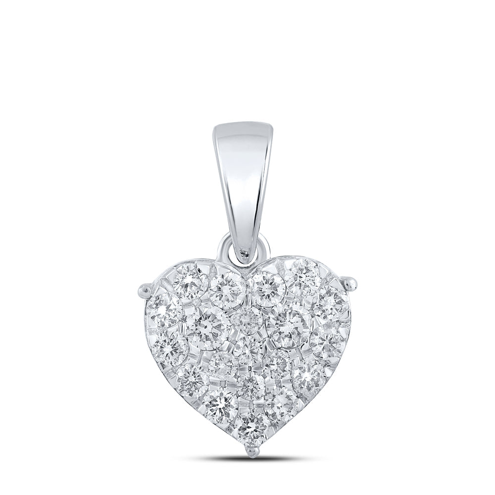 1/2CTW-NAT DIA NK HEART PENDANT Daisy Joyeria
