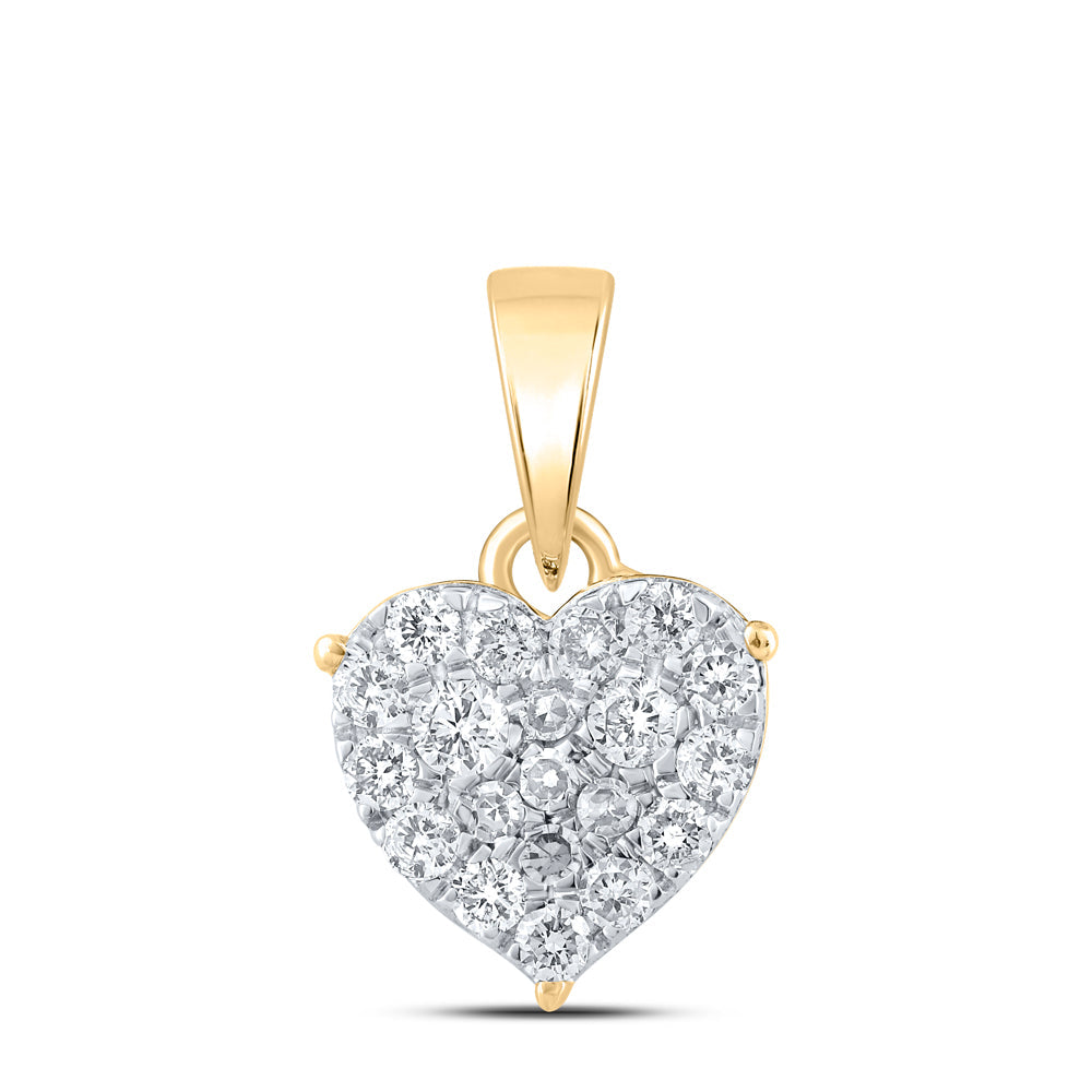 1/4 CTW-DIA CN HEART PENDANT Daisy Joyeria