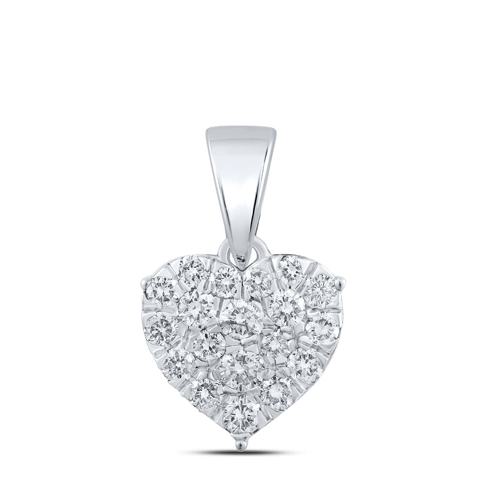 1/6CTW-DIA CN HEART PENDANT Daisy Joyeria