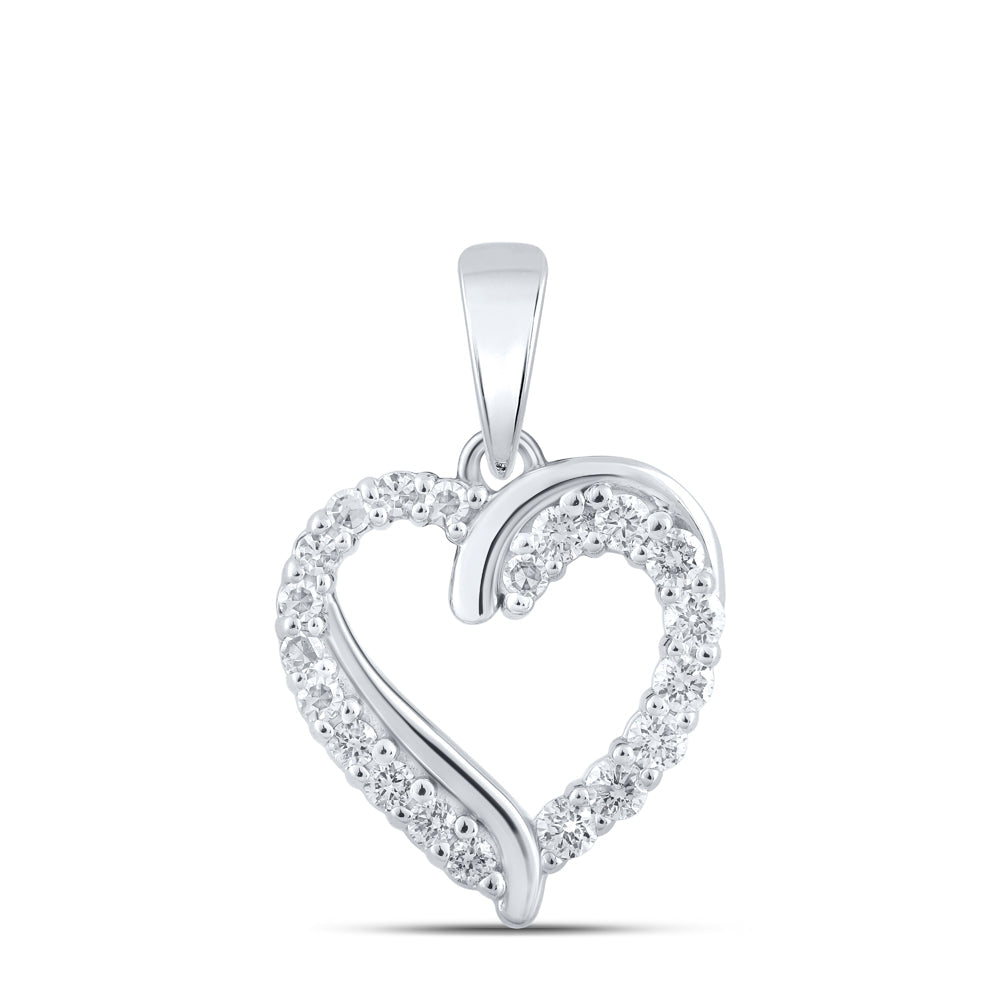 1/4CTW-DIA NK HEART PENDANT Daisy Joyeria