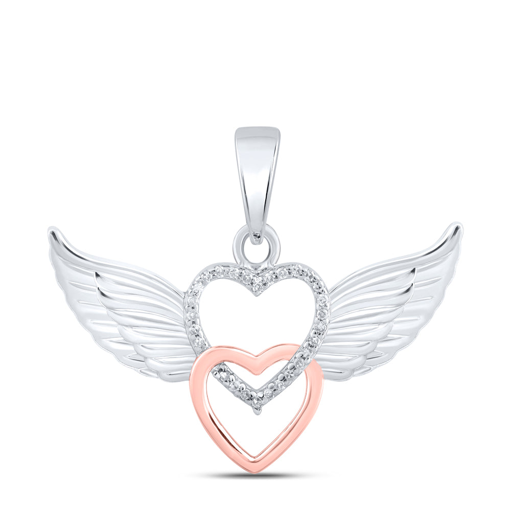 1/20CTW-DIA NK GIFT HEART PENDANT Daisy Joyeria