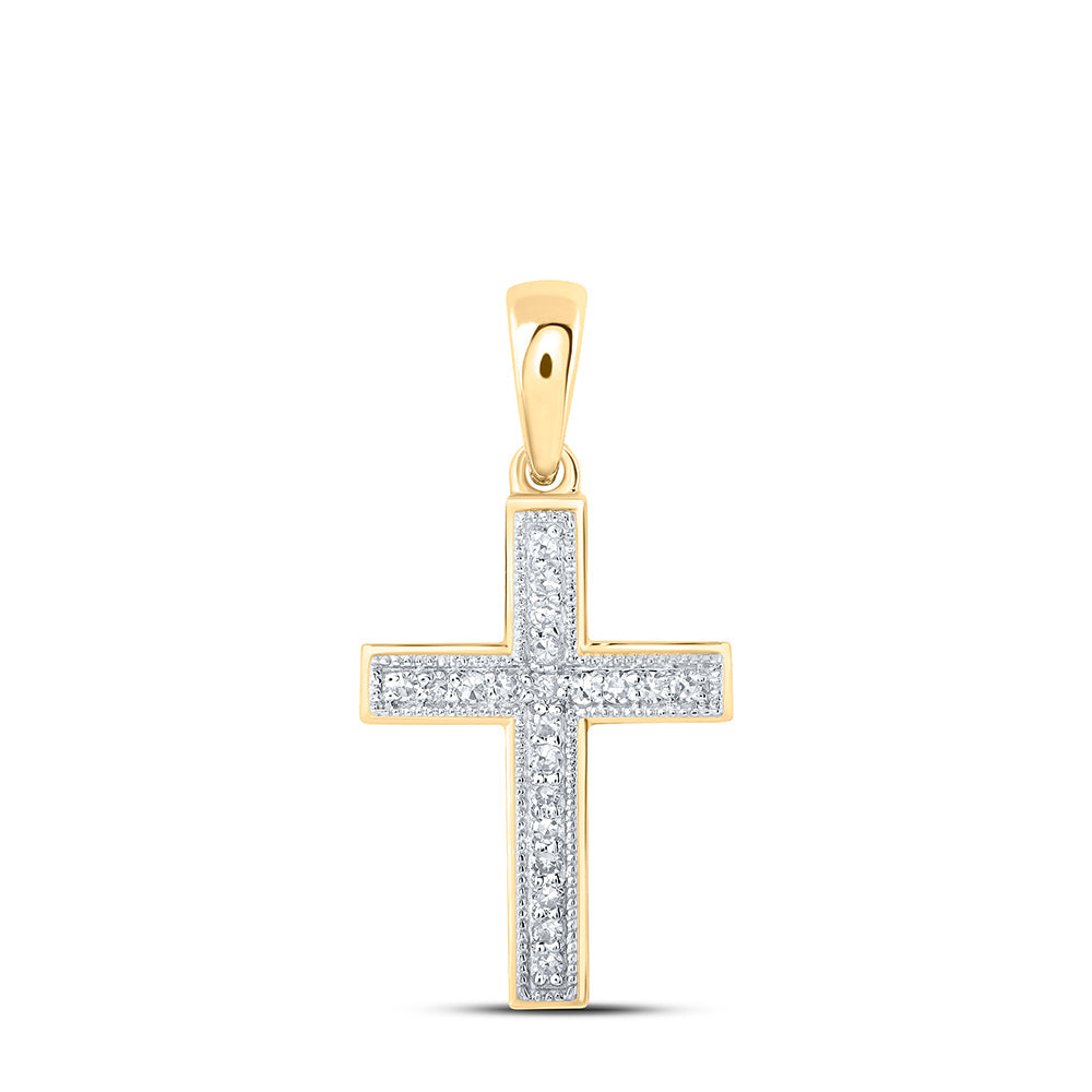 1/10CTW-DIA NK CROSS PENDANT Daisy Joyeria
