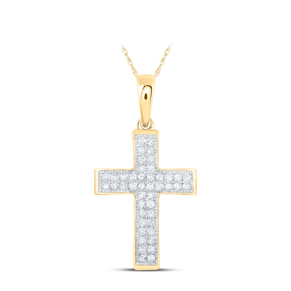 1/5CTW-NAT DIA CN CROSS PENDANT Daisy Joyeria