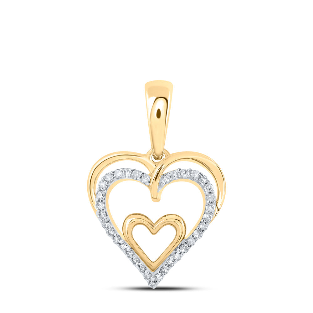 1/10CTW-DIA NK HEART PENDANT Daisy Joyeria