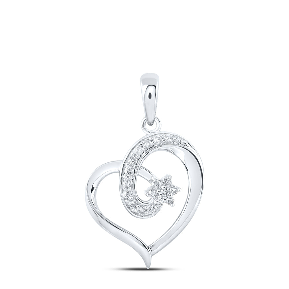 1/6CTW-DIA NK HEART PENDANT Daisy Joyeria