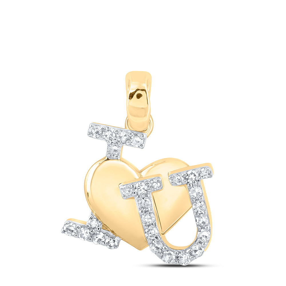 1/6CTW-DIA NK HEART "I ? U" PENDANT Daisy Joyeria