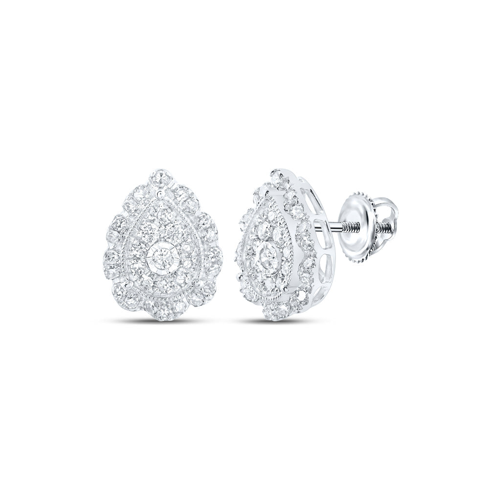 3/8CTW-DIA NK PEAR EARRING Daisy Joyeria
