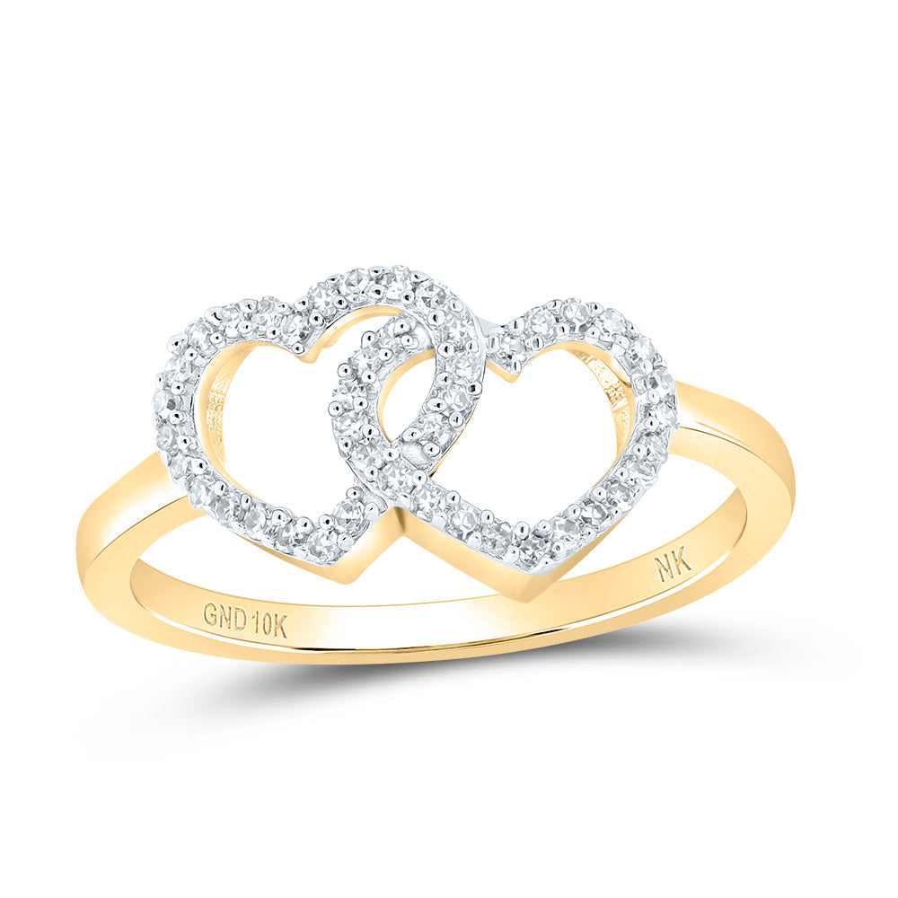 1/5CTW-NAT DIA NK GIFT HEART RING 7 Daisy Joyeria