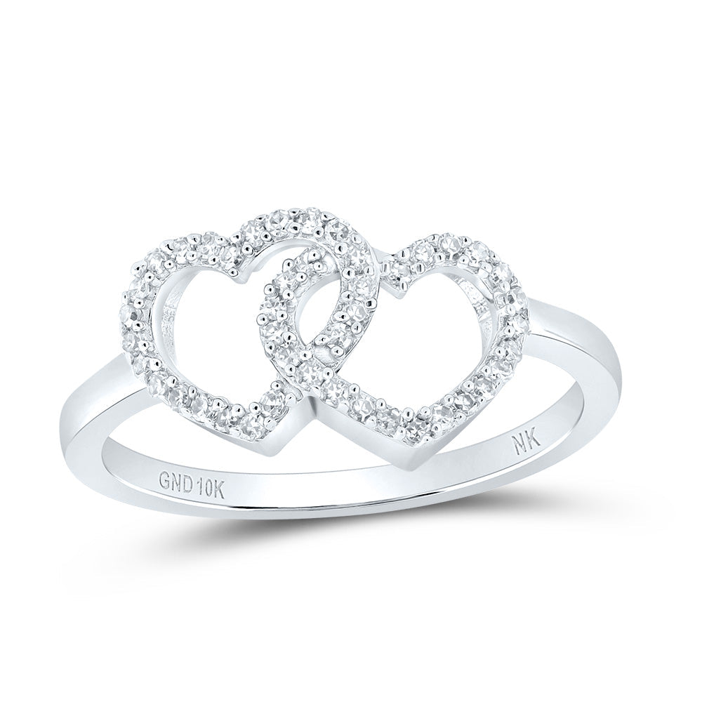 1/5CTW-DIA NK GIFT HEART RING 7 Daisy Joyeria