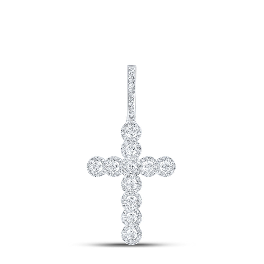 3/4CT-DIA NK CROSS PENDANT Daisy Joyeria