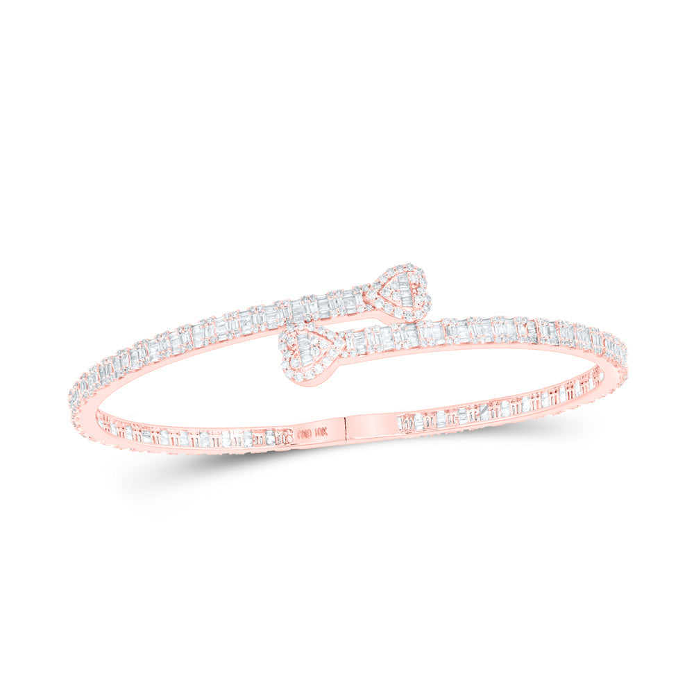 2 5/8CTW-DIA CN (15.90MM) HEART CUFF BANGLE Daisy Joyeria