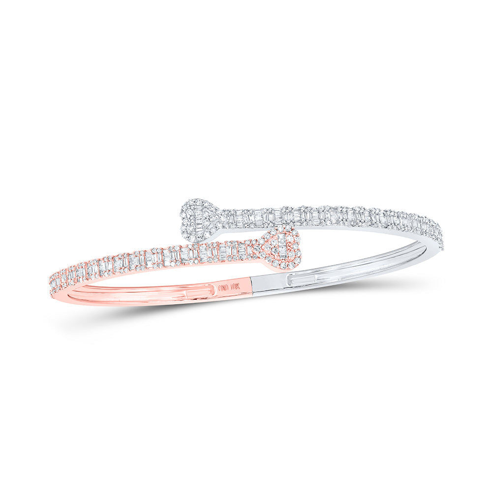 1 1/2CTW-NAT DIA CN HEART CUFF BANGLE (65X55MM) Daisy Joyeria