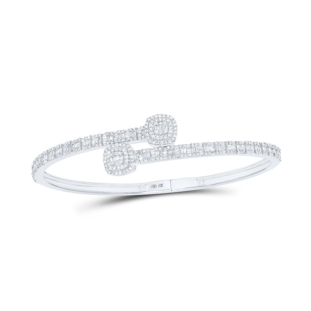 1 5/8CTW-NAT DIA CN CUSHION CUFF BANGLE (65X55MM) Daisy Joyeria